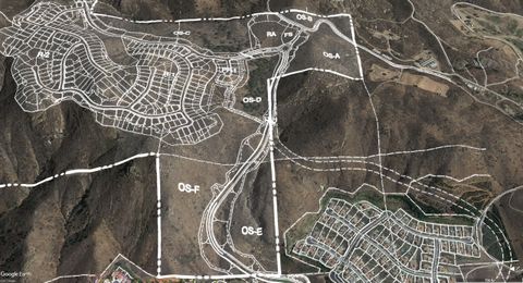 Proposed location of recreational area (RA) and fire station (FS) - top of image